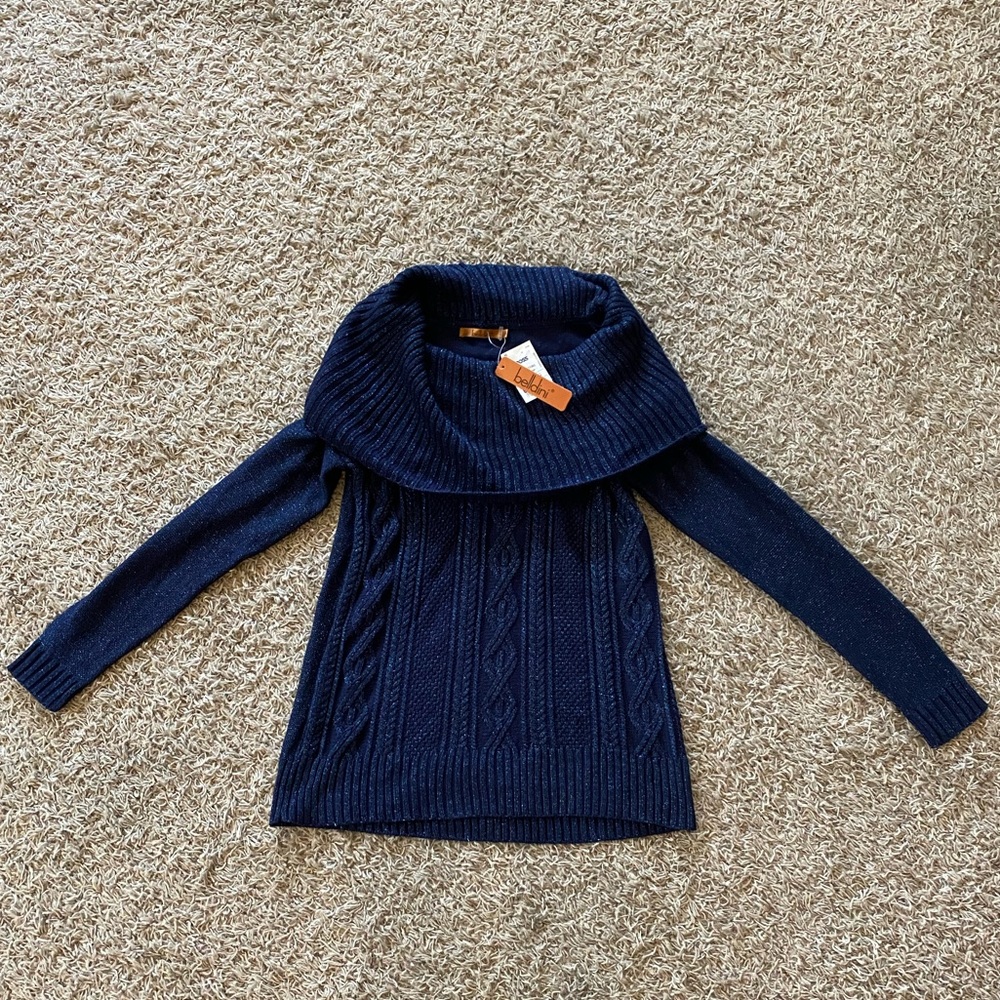 Cowl Neck Glittery Sweater
